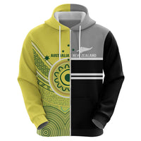 Custom Cricket AUNZ Spirit Zip Hoodie Aussie New Zealand Retro Edition - Polynesian Pride