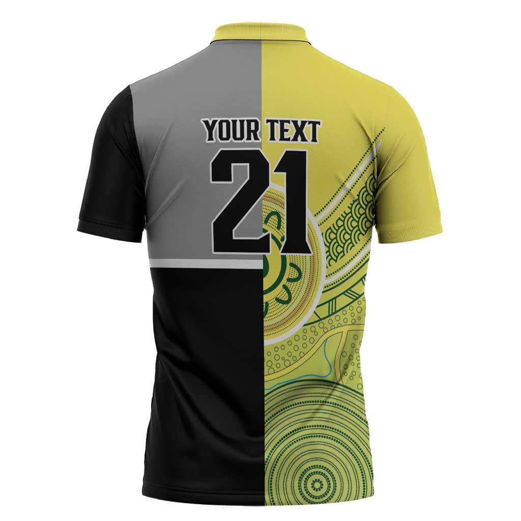 Custom Cricket AUNZ Spirit Zipper Polo Shirt Aussie New Zealand Retro Edition - Polynesian Pride