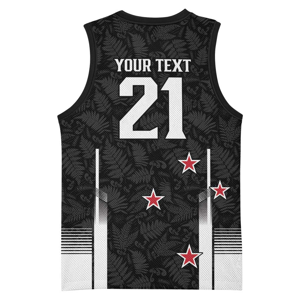Custom NZ Cricket Pride Basketball Jersey Silver Fern Fan Supporter Apparel - Polynesian Pride