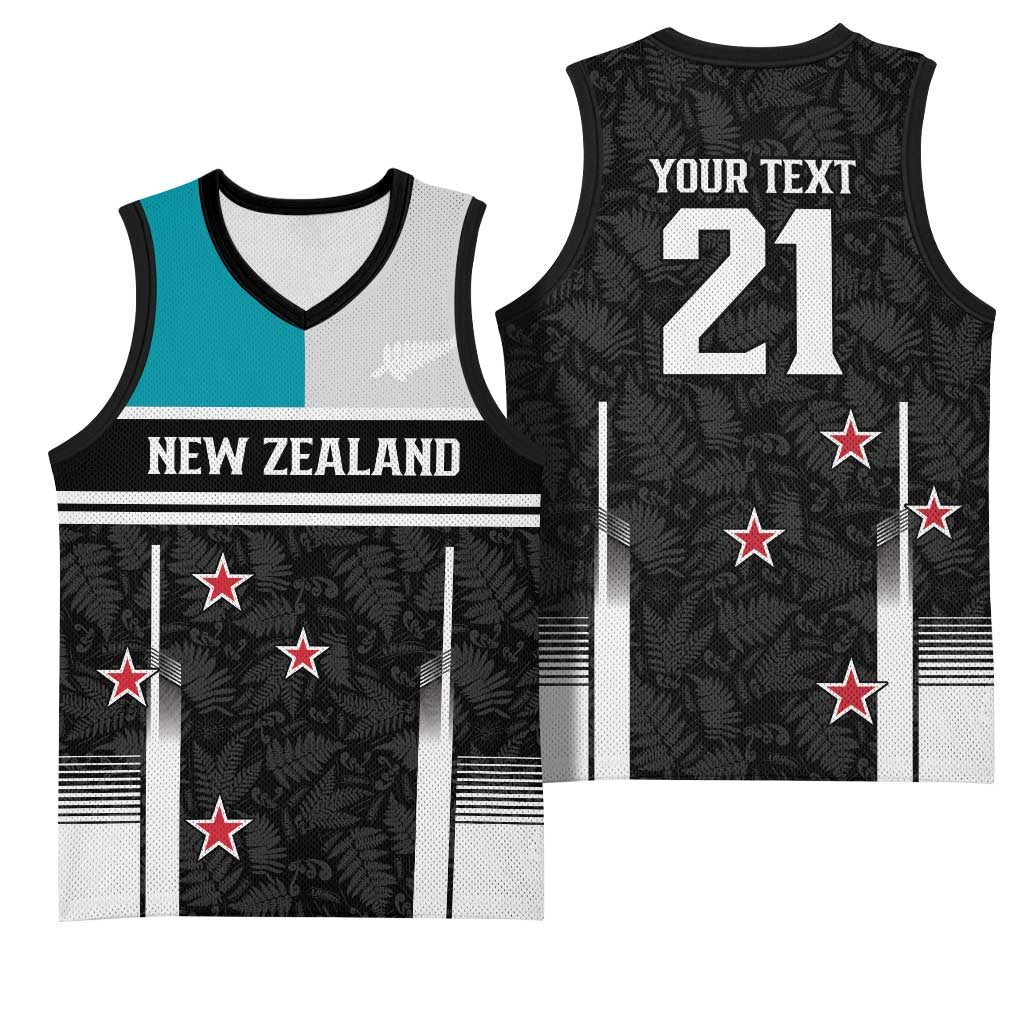 Custom NZ Cricket Pride Basketball Jersey Silver Fern Fan Supporter Apparel - Polynesian Pride