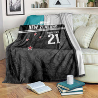 Custom NZ Cricket Pride Blanket Silver Fern Fan Supporter Apparel - Polynesian Pride