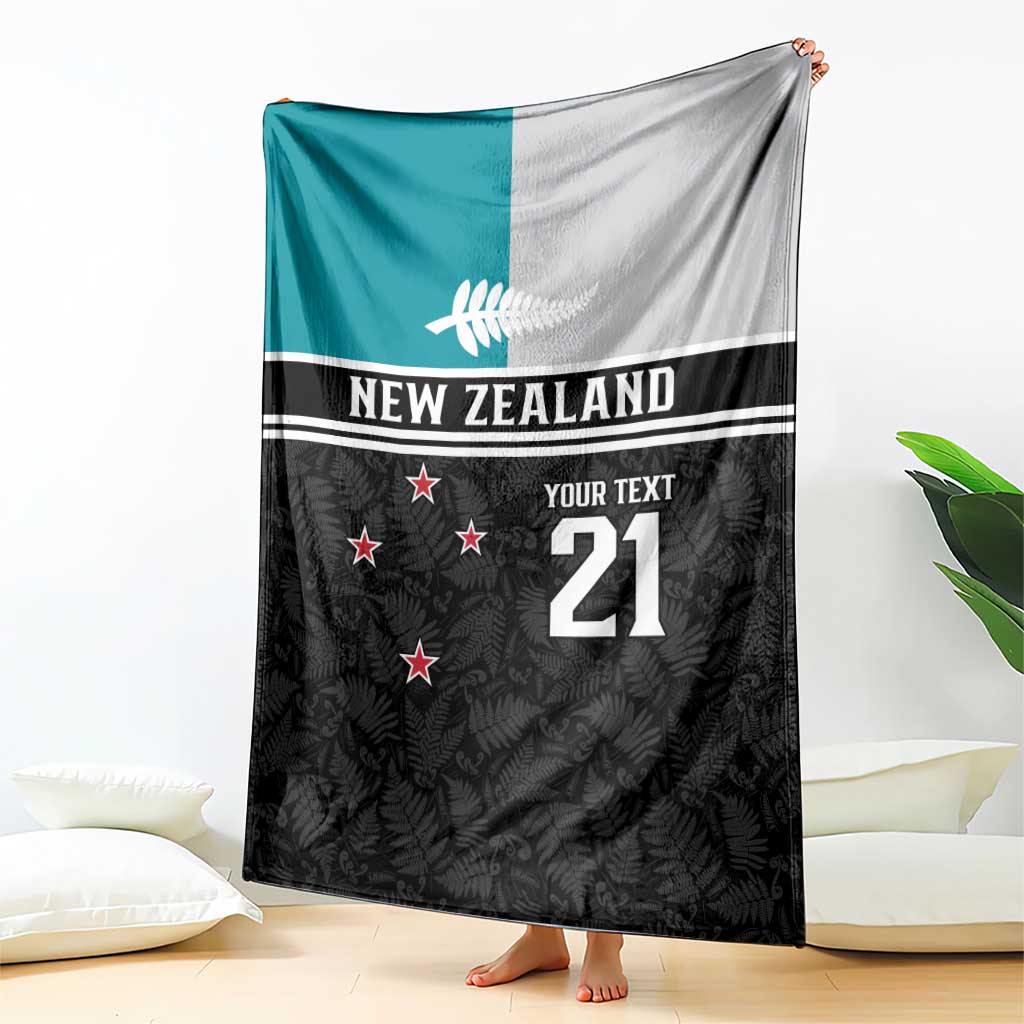 Custom NZ Cricket Pride Blanket Silver Fern Fan Supporter Apparel - Polynesian Pride