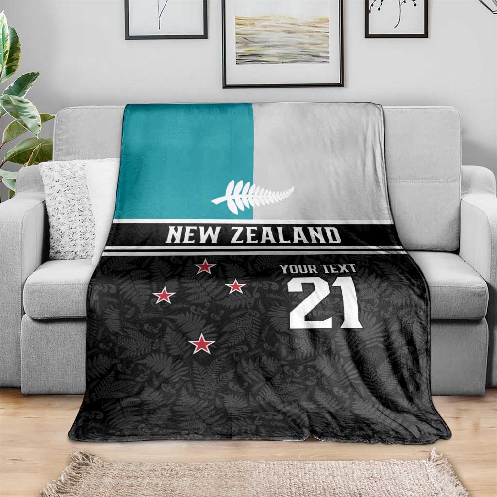 Custom NZ Cricket Pride Blanket Silver Fern Fan Supporter Apparel - Polynesian Pride