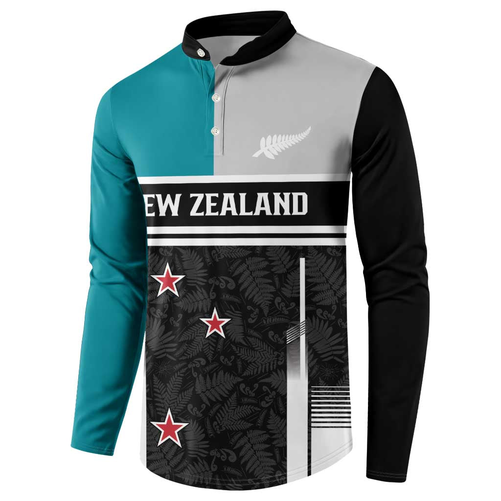 Custom NZ Cricket Pride Button Sweatshirt Silver Fern Fan Supporter Apparel - Polynesian Pride