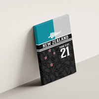 Custom NZ Cricket Pride Canvas Wall Art Silver Fern Fan Supporter Apparel - Polynesian Pride