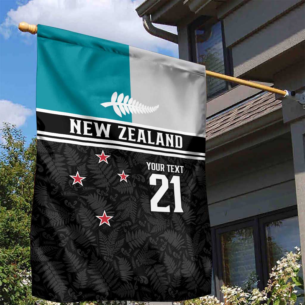 Custom NZ Cricket Pride Garden Flag Silver Fern Fan Supporter Apparel - Polynesian Pride