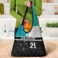 Custom NZ Cricket Pride Grocery Bag Silver Fern Fan Supporter Apparel - Polynesian Pride