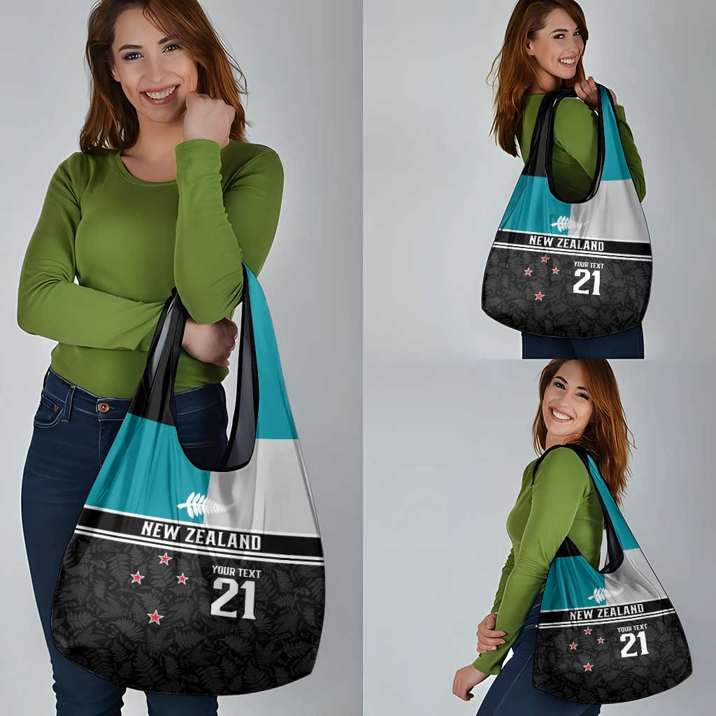 Custom NZ Cricket Pride Grocery Bag Silver Fern Fan Supporter Apparel - Polynesian Pride