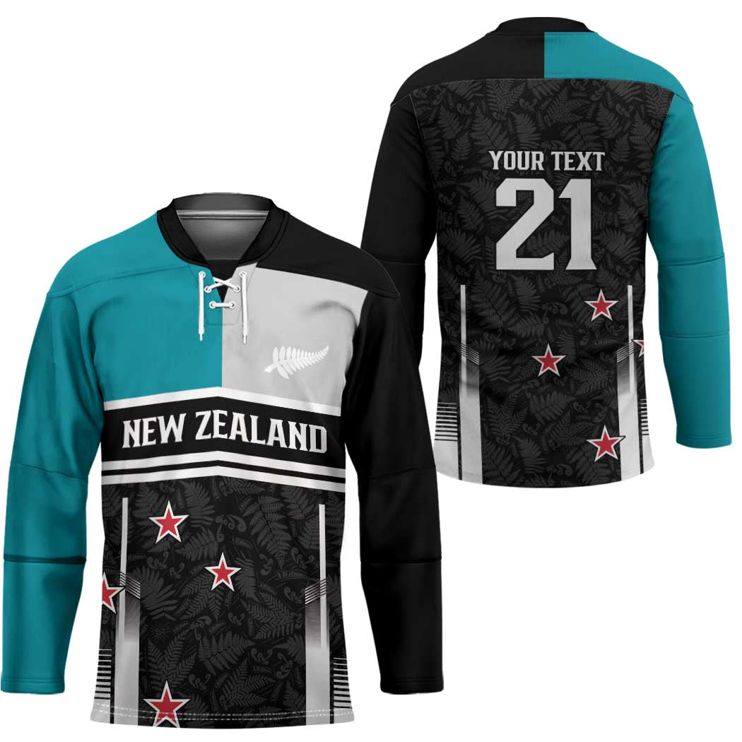 Custom NZ Cricket Pride Hockey Jersey Silver Fern Fan Supporter Apparel - Polynesian Pride