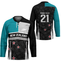 Custom NZ Cricket Pride Hockey Jersey Silver Fern Fan Supporter Apparel - Polynesian Pride