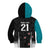 Custom NZ Cricket Pride Kid Hoodie Silver Fern Fan Supporter Apparel - Polynesian Pride