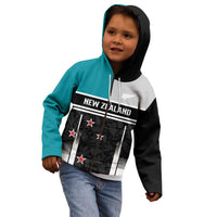 Custom NZ Cricket Pride Kid Hoodie Silver Fern Fan Supporter Apparel - Polynesian Pride