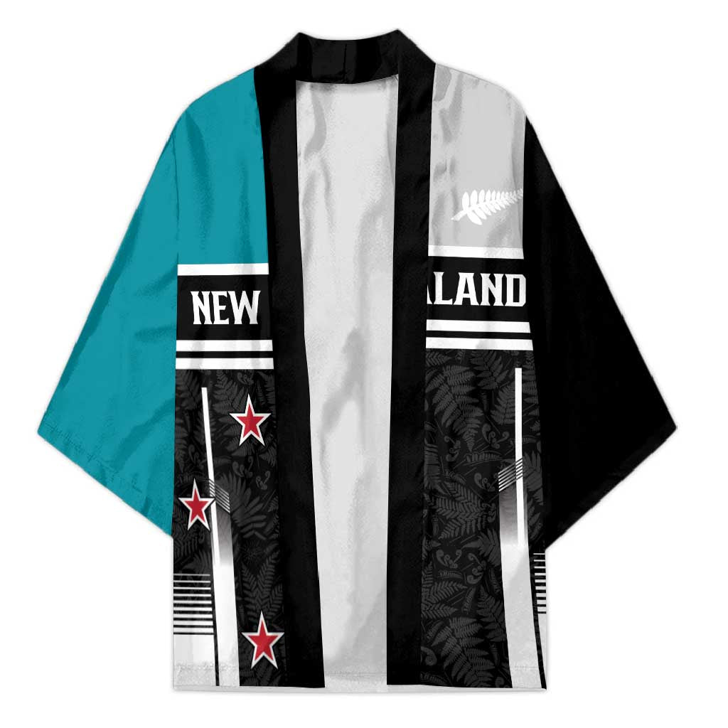 Custom NZ Cricket Pride Kimono Silver Fern Fan Supporter Apparel - Polynesian Pride