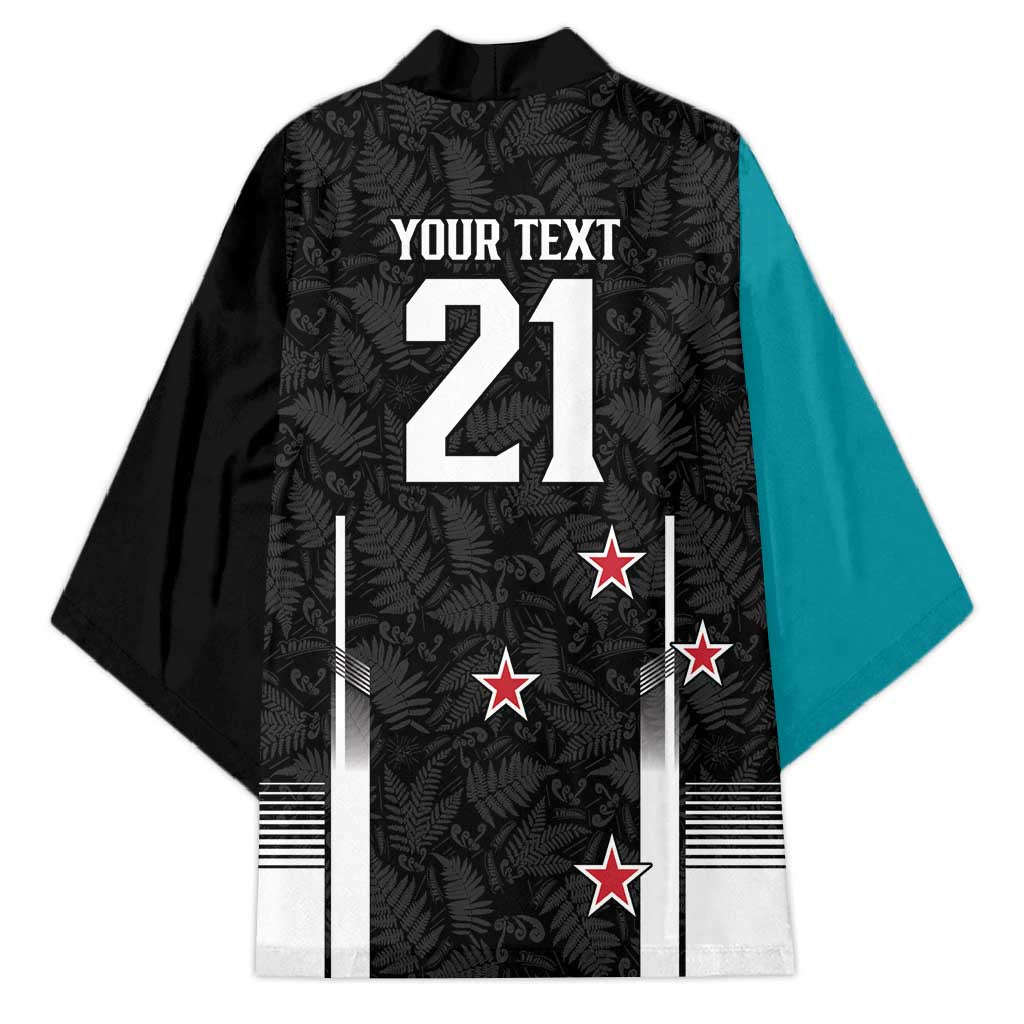 Custom NZ Cricket Pride Kimono Silver Fern Fan Supporter Apparel - Polynesian Pride