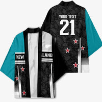Custom NZ Cricket Pride Kimono Silver Fern Fan Supporter Apparel - Polynesian Pride