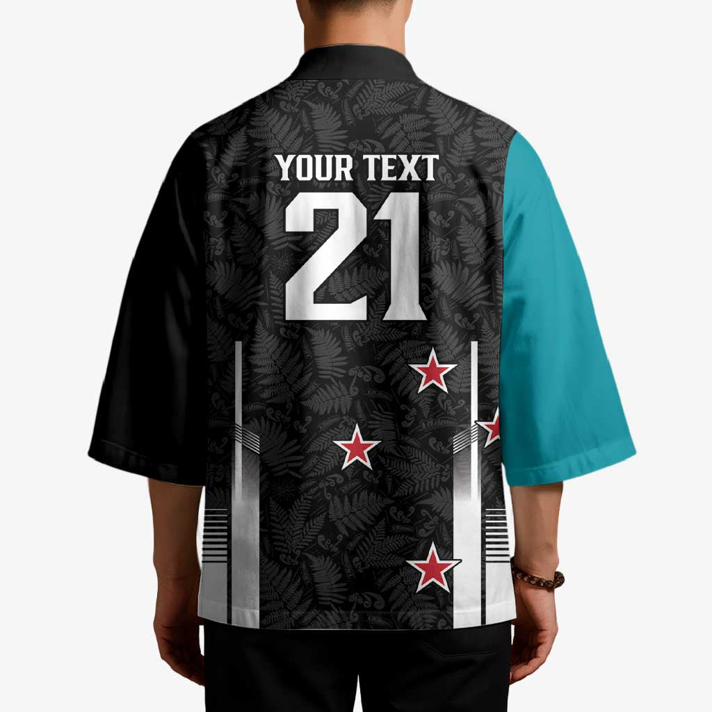 Custom NZ Cricket Pride Kimono Silver Fern Fan Supporter Apparel - Polynesian Pride