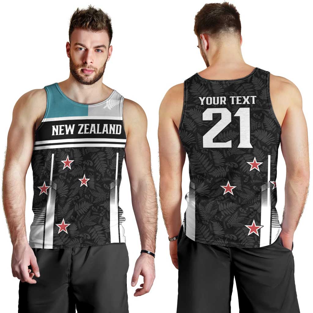 Custom NZ Cricket Pride Men Tank Top Silver Fern Fan Supporter Apparel - Polynesian Pride