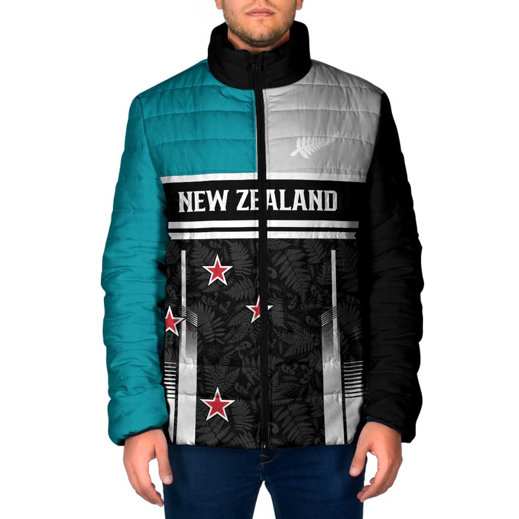 Custom NZ Cricket Pride Padded Jacket Silver Fern Fan Supporter Apparel - Polynesian Pride
