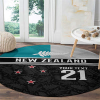 Custom NZ Cricket Pride Round Carpet Silver Fern Fan Supporter Apparel - Polynesian Pride