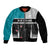 Custom NZ Cricket Pride Sleeve Zip Bomber Jacket Silver Fern Fan Supporter Apparel - Polynesian Pride