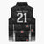 Custom NZ Cricket Pride Sleeveless Puffer Jacket Silver Fern Fan Supporter Apparel - Polynesian Pride