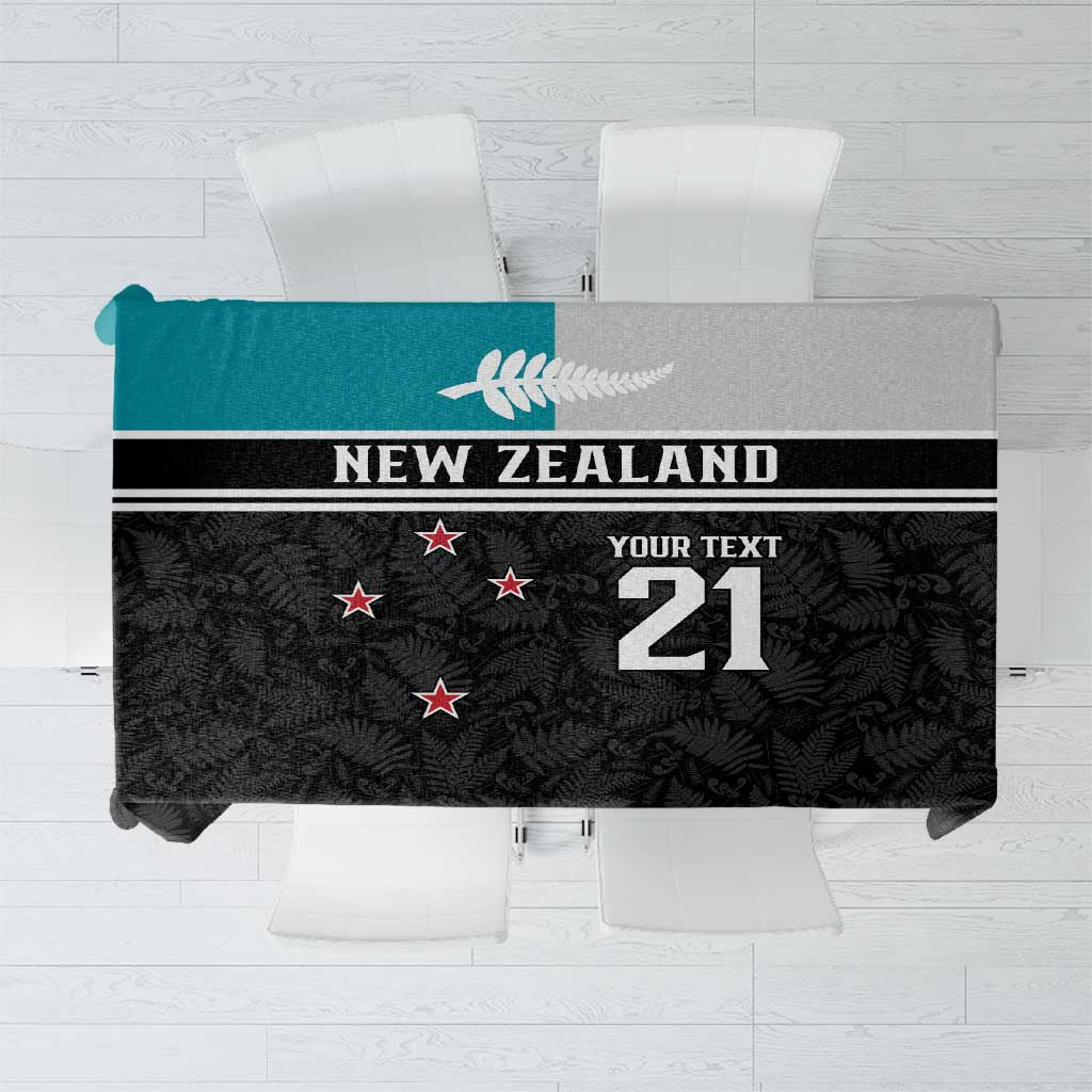Custom NZ Cricket Pride Tablecloth Silver Fern Fan Supporter Apparel - Polynesian Pride