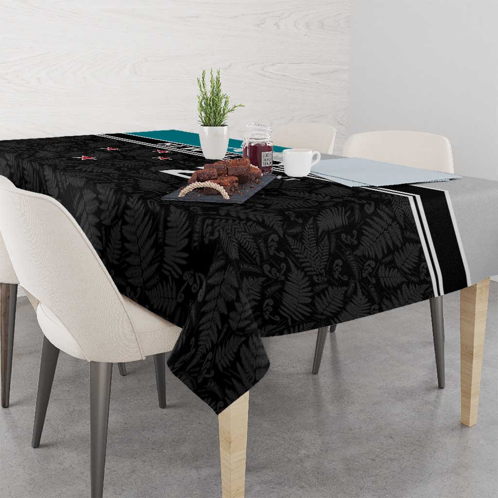 Custom NZ Cricket Pride Tablecloth Silver Fern Fan Supporter Apparel - Polynesian Pride