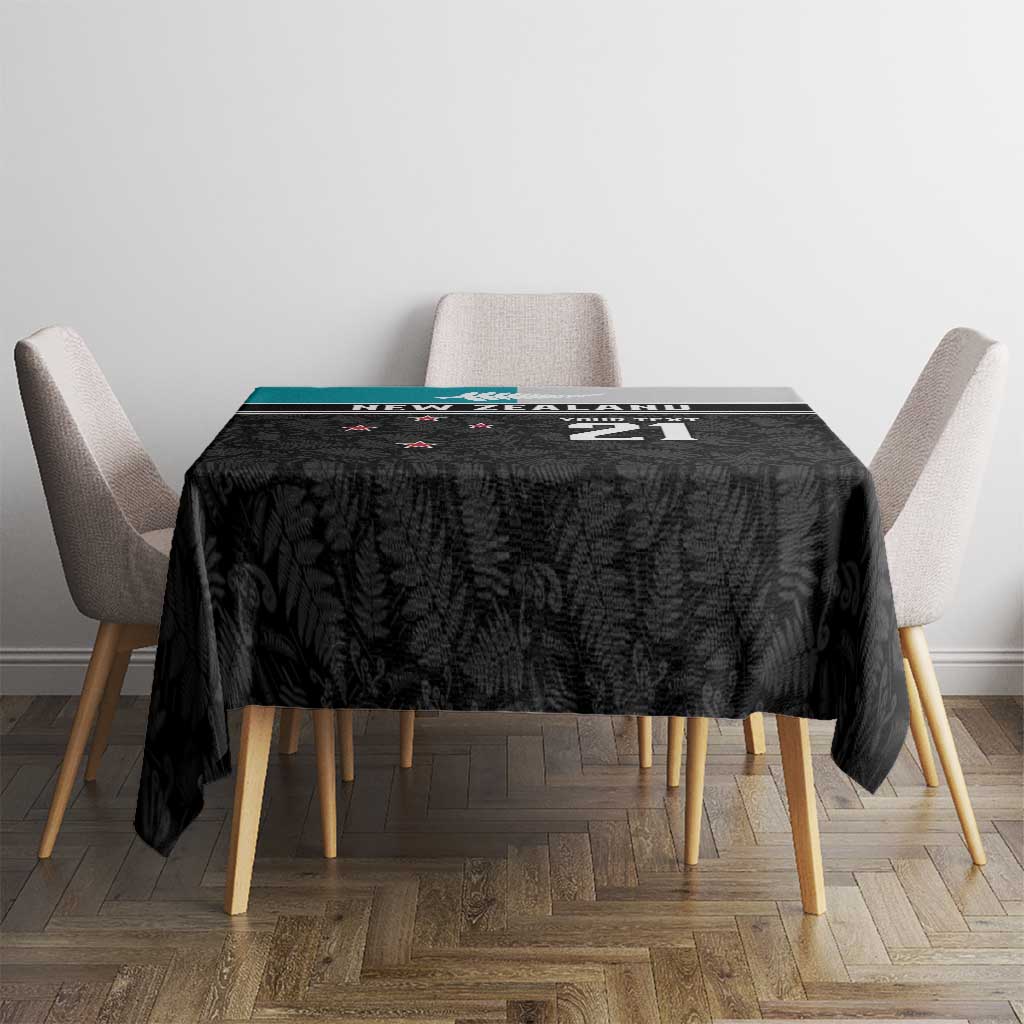 Custom NZ Cricket Pride Tablecloth Silver Fern Fan Supporter Apparel - Polynesian Pride