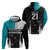 Custom NZ Cricket Pride Zip Hoodie Silver Fern Fan Supporter Apparel - Polynesian Pride
