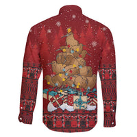 Funny Kiwi Bird Xmas Tree Family Matching Off Shoulder Short Dress and Hawaiian Shirt New Zealand Tribal Christmas Spirit - Polynesian Pride