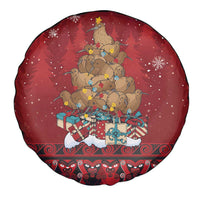 Funny Kiwi Bird Xmas Tree Spare Tire Cover New Zealand Tribal Christmas Spirit - Polynesian Pride