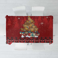 Funny Kiwi Bird Xmas Tree Tablecloth New Zealand Tribal Christmas Spirit - Polynesian Pride