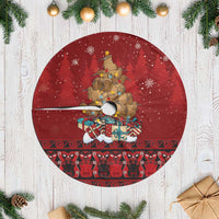 Funny Kiwi Bird Xmas Tree Tree Skirt New Zealand Tribal Christmas Spirit - Polynesian Pride