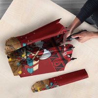 Funny Kiwi Bird Xmas Tree Umbrella New Zealand Tribal Christmas Spirit - Polynesian Pride