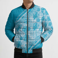 Hawaii Breadfruit Palaka Bomber Puffer Jacket Polu Maile Lei - Polynesian Pride