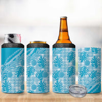 Hawaii Breadfruit Palaka 4 in 1 Can Cooler Tumbler Polu Maile Lei - Polynesian Pride