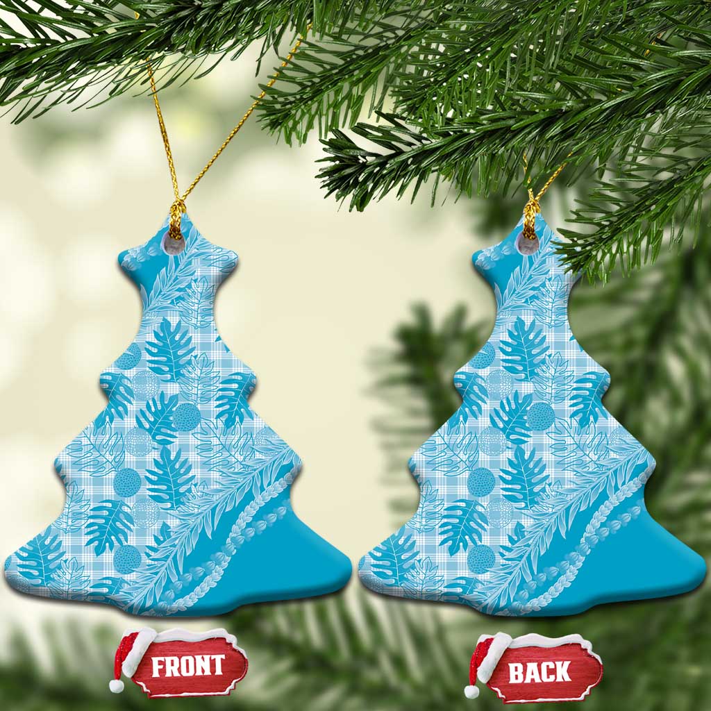 Hawaii Breadfruit Palaka Ceramic Ornament Polu Maile Lei - Polynesian Pride