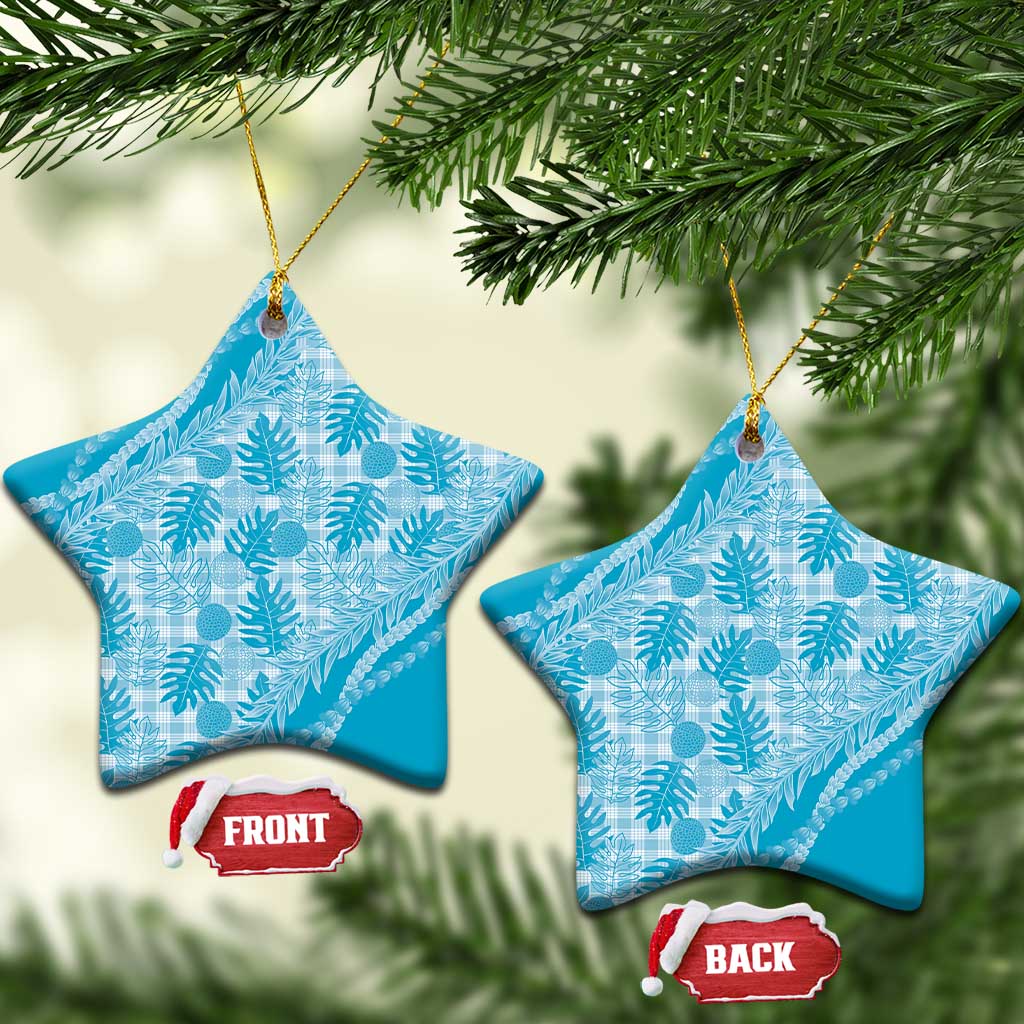 Hawaii Breadfruit Palaka Ceramic Ornament Polu Maile Lei - Polynesian Pride