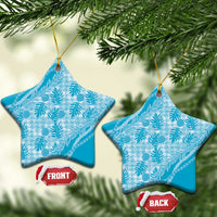 Hawaii Breadfruit Palaka Ceramic Ornament Polu Maile Lei - Polynesian Pride