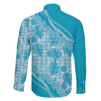 Hawaii Breadfruit Palaka Family Matching Off Shoulder Short Dress and Hawaiian Shirt Polu Maile Lei - Polynesian Pride