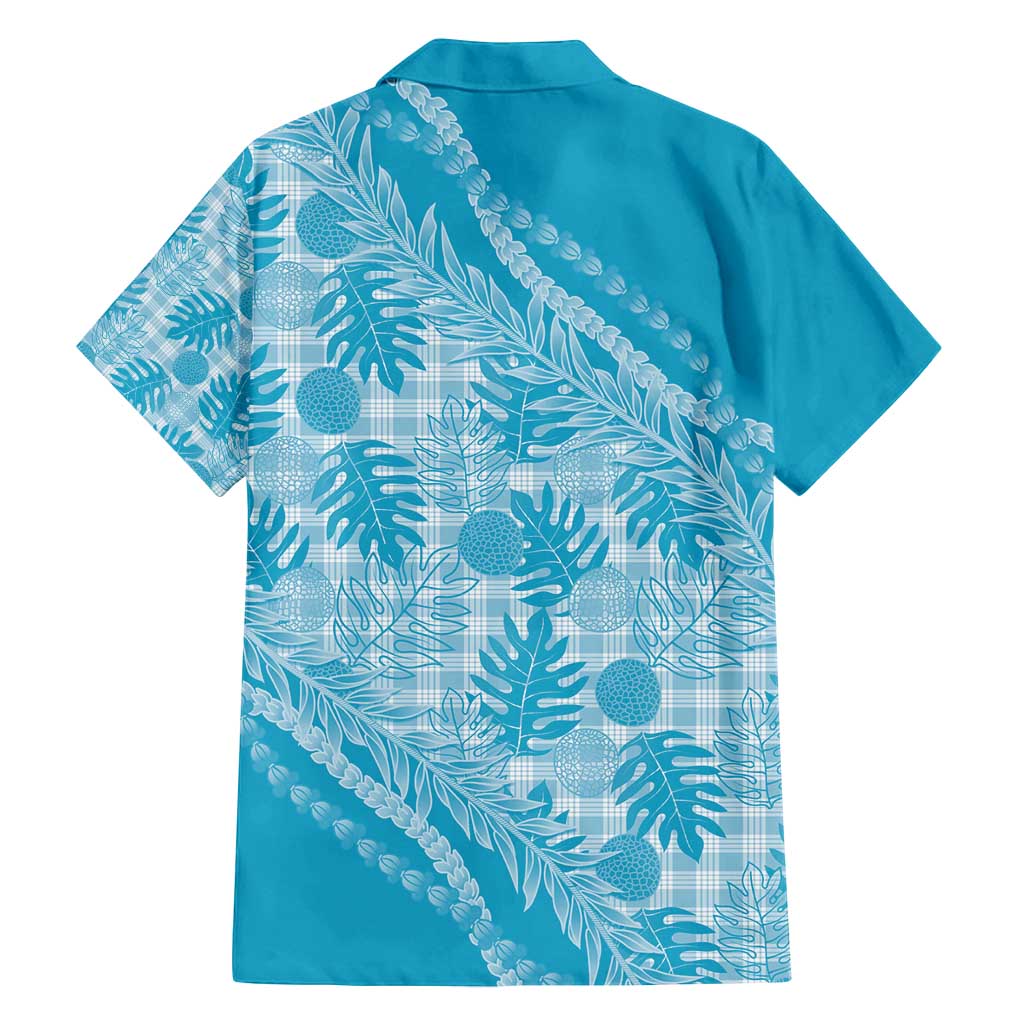 Hawaii Breadfruit Palaka Family Matching Puletasi and Hawaiian Shirt Polu Maile Lei - Polynesian Pride