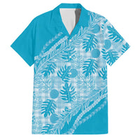 Hawaii Breadfruit Palaka Family Matching Tank Maxi Dress and Hawaiian Shirt Polu Maile Lei - Polynesian Pride