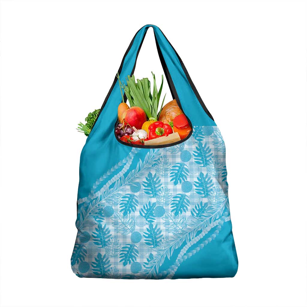 Hawaii Breadfruit Palaka Grocery Bag Polu Maile Lei - Polynesian Pride