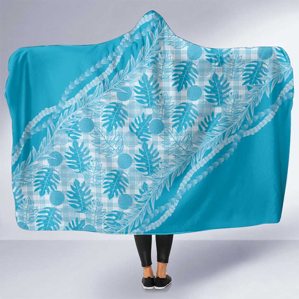 Hawaii Breadfruit Palaka Hooded Blanket Polu Maile Lei - Polynesian Pride