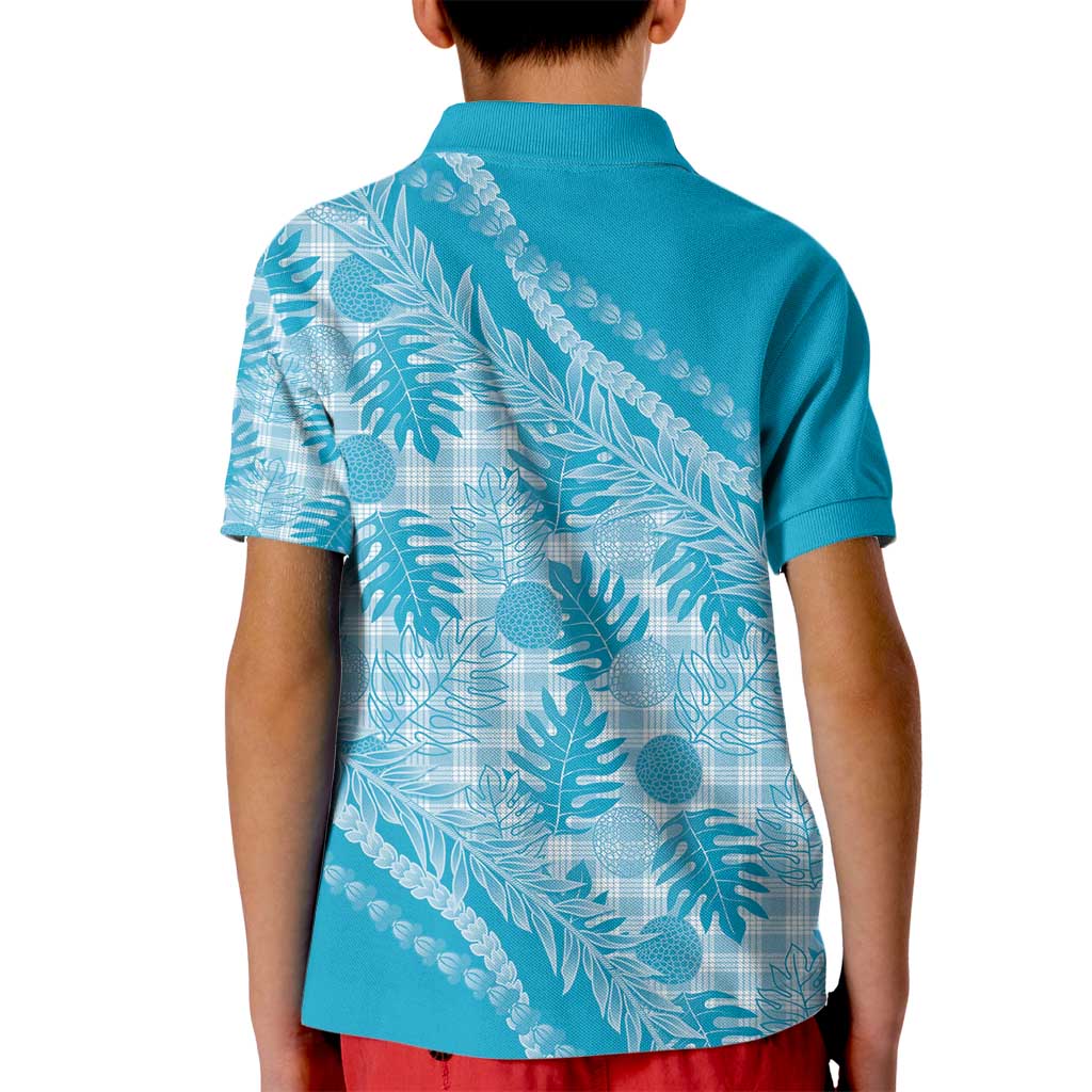Hawaii Breadfruit Palaka Kid Polo Shirt Polu Maile Lei - Polynesian Pride