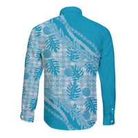 Hawaii Breadfruit Palaka Long Sleeve Button Shirt Polu Maile Lei - Polynesian Pride