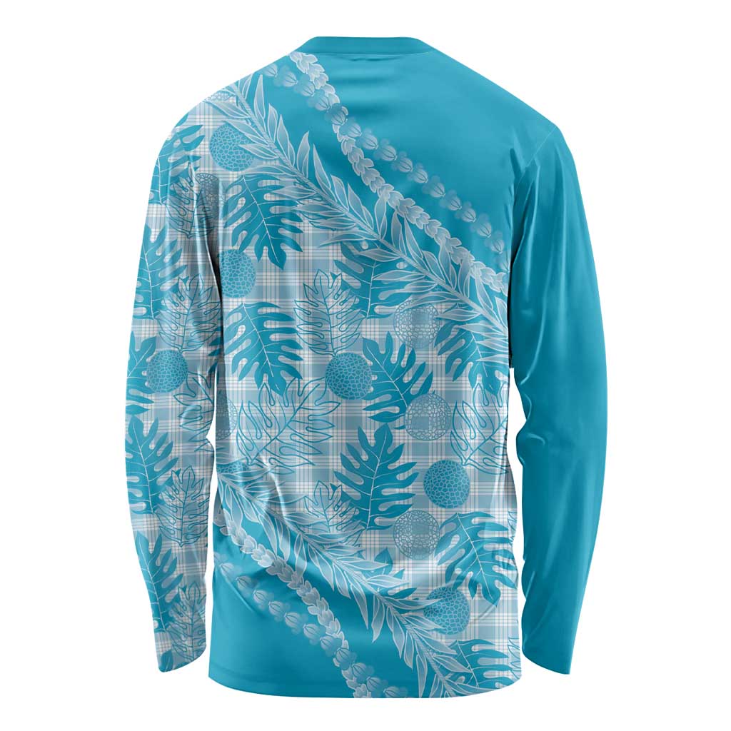 Hawaii Breadfruit Palaka Long Sleeve Shirt Polu Maile Lei - Polynesian Pride