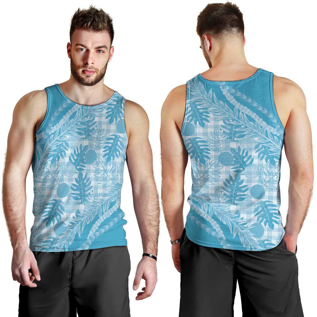 Hawaii Breadfruit Palaka Men Tank Top Polu Maile Lei - Polynesian Pride
