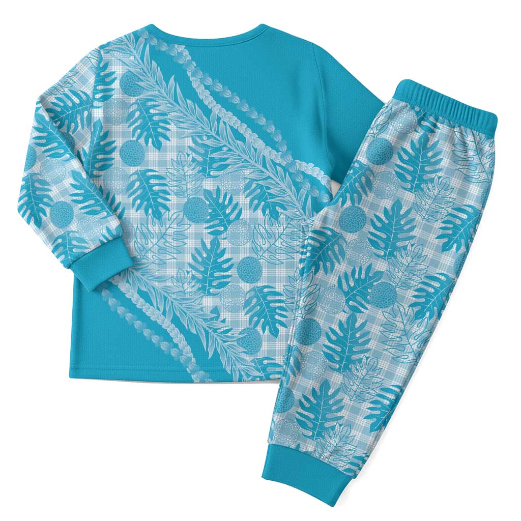 Hawaii Breadfruit Palaka Christmas Pajama Set Polu Maile Lei - Polynesian Pride