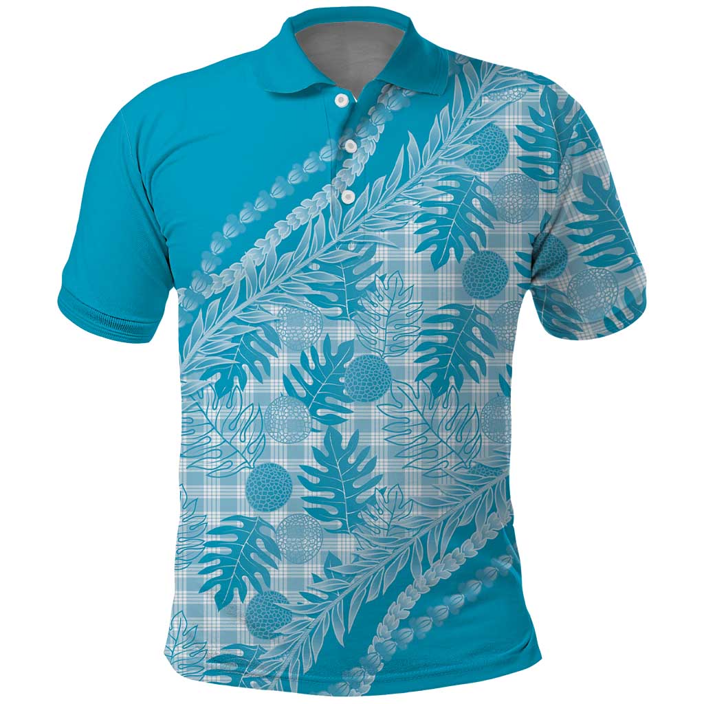Hawaii Breadfruit Palaka Polo Shirt Polu Maile Lei - Polynesian Pride
